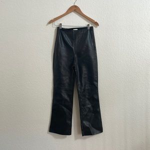 Aritzia Wilfred Black Leather Pants